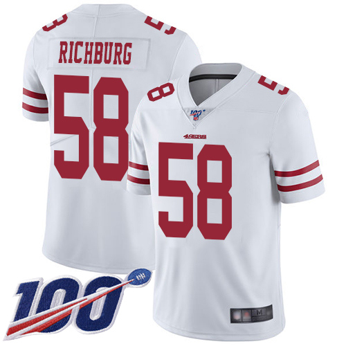 San Francisco 49ers Limited White Men Weston Richburg Road NFL Jersey #58 100th Season Vapor Untouchable->women nfl jersey->Women Jersey